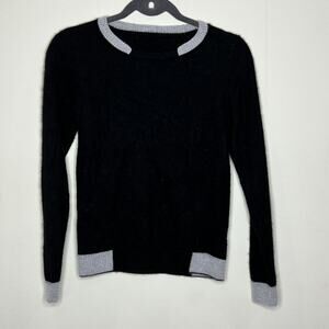Unbranded Black Cashmere Crew Neck Pullover Fleece Sweater Women's Size Small
